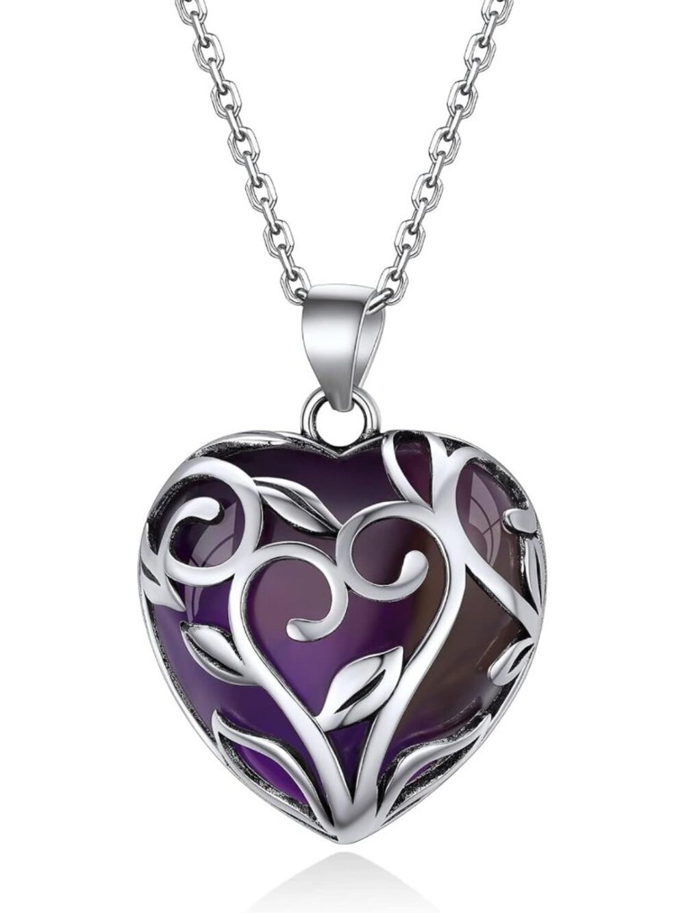 Healing Crystal Tree of Life Necklace | 12 Month Birthstone Pendant Jewelry